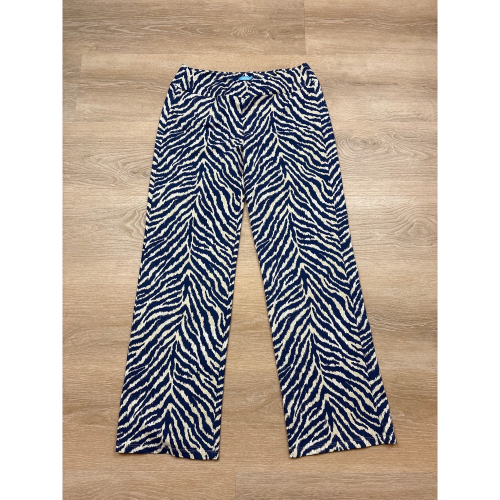 J.McLaughlin Zebra Print Straight Leg Pull On Pants Women's Medium